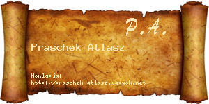 Praschek Atlasz névjegykártya